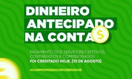 DINHEIRO NA CONTA: Prefeitura de Ouro Velho anuncia pagamento dos servidores referente ao mês de agosto