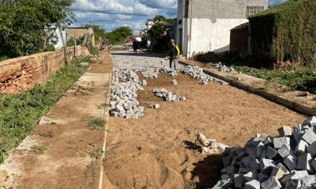 Obra em andamento no município de Ouro Velho