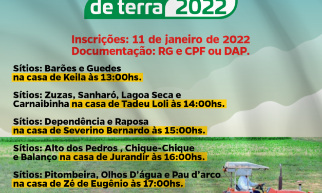 Programa Aração de Terras 2022