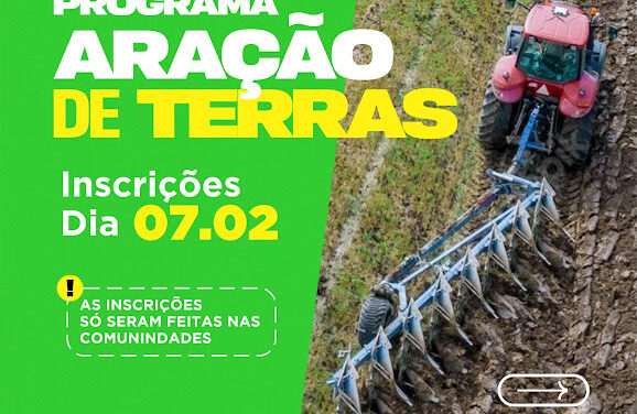 Prefeitura de Ouro Velho abre inscrição para aração de terra. Confira o calendário