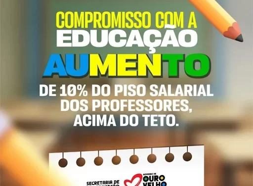 Prefeito de Ouro Velho, Dr. Júnior, anuncia reajuste de 10% no piso salarial dos professores