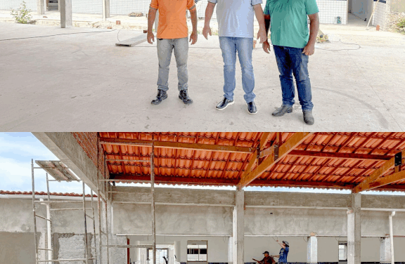 Dr. Júnior visita as obras de reforma da Escola Estadual Nossa Senhora das Graças em Ouro Velho
