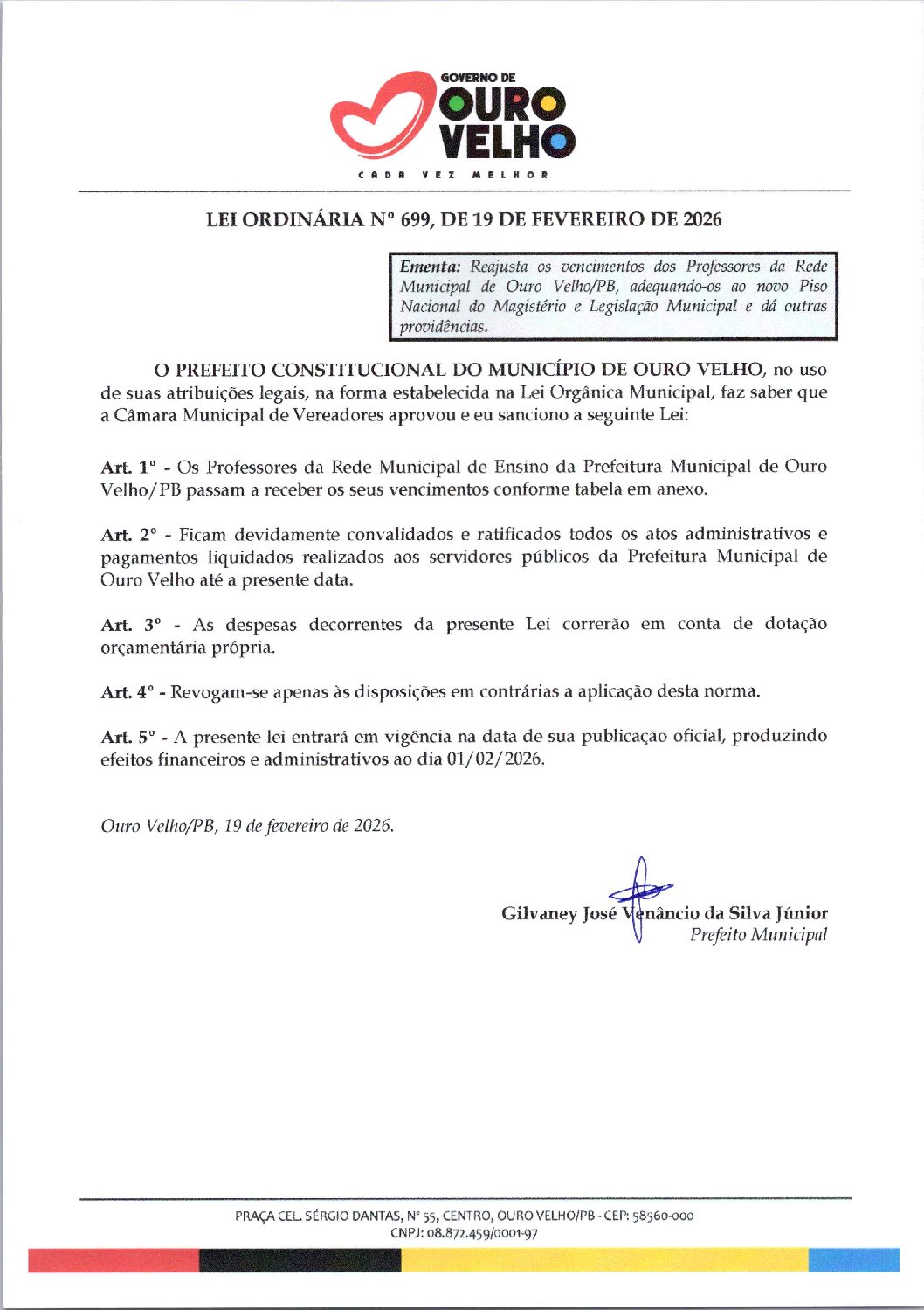 Lei-Ordinária-n-699-2026-Piso-dos-Professores-para-o-ano-de-2026